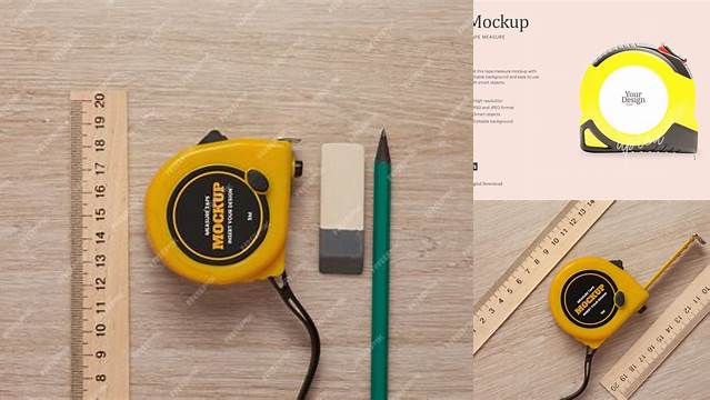 4465+ Measure Tape PSD Mockup Front View Custom PSD Mockup Template