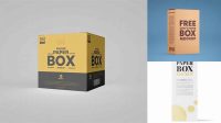 4466+ Paper Box PSD Mockup Front View PSD Mockup Fully Layered PSD Freebie