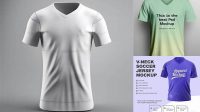 4466+ V-neck Jersey Mockup Free Professional PSD Resource