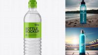 4468+ Clear PET Water Bottle with Sport Cap PSD Mockup Downloadable PSD Design Template