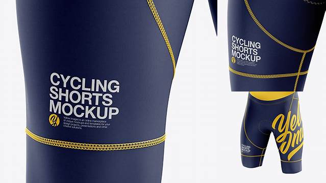 4468+ Men’s Cycling Shorts v2 PSD Mockup Half Side View Fully Editable PSD Template