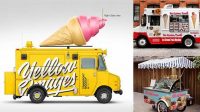 4469+ Ice Cream Truck Mockup Free Premium Design Freebie