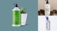 4469+ Matte Plastic Bottle with Pump PSD Mockup Free PSD