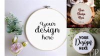 4476+ Embroidery Hoop Mockup Download Free