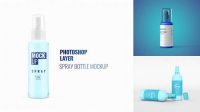 4478+ Glossy Spray Bottle PSD Mockup High-Angle Shot Stylish PSD for Free