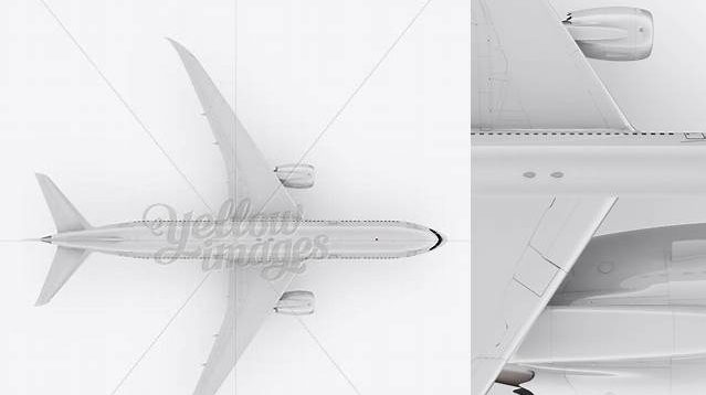 4485+ Boeing 787 Dreamliner PSD Mockup Top View High-End Layered Mockup Free