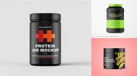 4487+ Matte Plastic Protein Jar PSD Mockup Hero Shot Mockup PSD Free Download