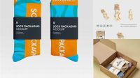 4487+ Socks Packaging Mockup Layered Photoshop Template