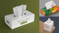 4487+ Tissue Box PSD Mockup Back 3/4 View High-Angle Shot Download Free Editable PSD Template