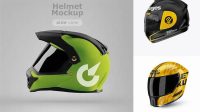 4489+ Moto GP Helmet PSD Mockup Half Side View Smart Object-Based PSD Template Free