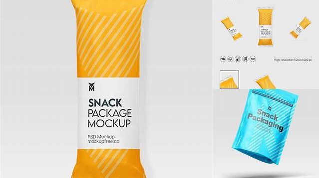 449+ Kraft Paper Snack Package PSD Mockup Layered PSD File Free Download