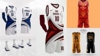 4491+ Jersey Basketball Mockup Free PSD Download