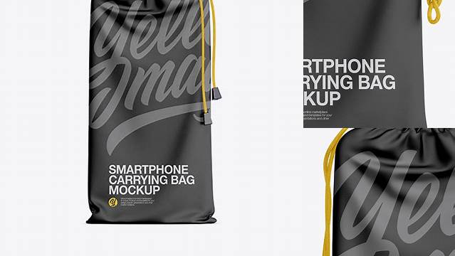 4493+ Textured Smartphone Carrying Bag PSD Mockup Custom PSD Mockup Template