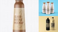 4494+ 300ml Matte Ceramic Bottle PSD Mockup Advanced Editable Template Free