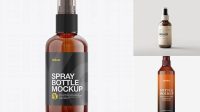 4496+ Amber Spray Bottle Mockup Free PSD Download