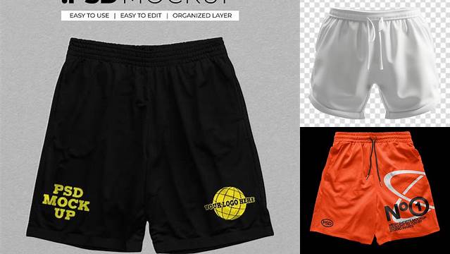 4496+ Mesh Shorts Mockup Psd Easy-to-Edit PSD