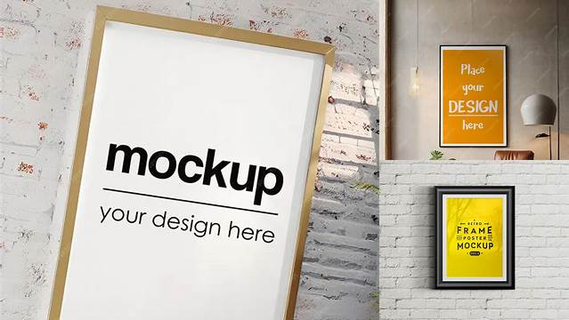 4504+ Poster with Matte Frame PSD Mockup High-Resolution PSD Download