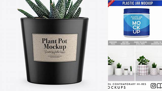 4513+ Matte Pot PSD Mockup Fully Editable PSD Template