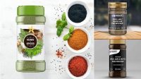 4518+ Red Spice Jar PSD Mockup Custom Design Freebie PSD