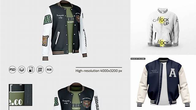 452+ Varsity Jacket Mockup Psd Free Fully Editable PSD Template