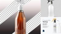 4522+ Transparent Plastic Bottle with Trigger Sprayer PSD Mockup Exclusive and Stylish Design PSD