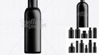 4525+ Black Plastic Cosmetic Bottle with Lid 150 ml Unique and Creative Free PSD File