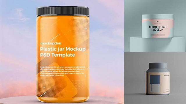 4527+ Plastic Jar Mockup Free Premium Mockup Freebie