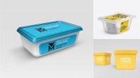 4530+ Transparent Plastic Container PSD Mockup Half Side View Premium Mockup Freebie