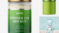 4531+ Clear Jar with Powder PSD Mockup Exclusive Free Photoshop Asset