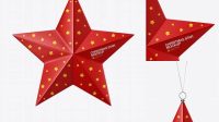 4531+ Glossy Christmas Star Toy PSD Mockup Front View Exclusive Layered PSD Mockup