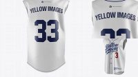 4532+ Baseball Sleeveless Shirt PSD Mockup Back View Customizable Layered Design PSD