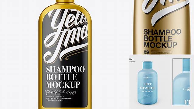 4532+ Matte Metallic Shampoo Bottle PSD Mockup Free Design Resource