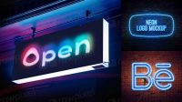 4532+ Online Neon Sign Mockup Easy Editable