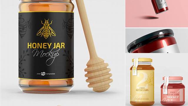 4534+ Metallic Food Jar PSD Mockup Exclusive Editable PSD File