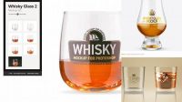 4535+ Whiskey Glass Mockup Free Include TIFF