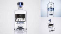 4549+ Glass Bottle with Vodka PSD Mockup PSD Free Download