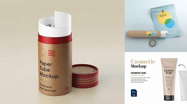 4549+ Matte Oval Tube PSD Mockup Half Side View Digital Download PSD for Free