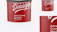 455+ Matte Advertising Counter PSD Mockup Front View High-Angle Shot Professional Graphic PSD Download