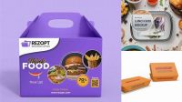 4552+ Lunch Box Mockup Psd Smart Object PSD Template