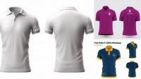 4557+ Polo T-shirt Mockup Front And Back Psd Free Editable Design File