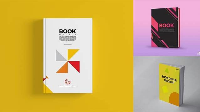 4558+ Book with Glossy Cover PSD Mockup Top View Photoshop Resource Free