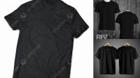 4561+ Mockup Kaos Hitam Polos Stylish Free PSD