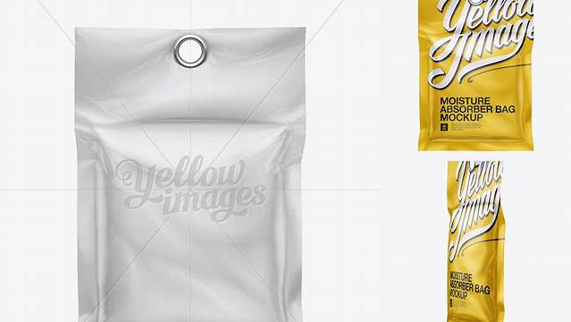 4568+ Moisture Absorber Bag with Eyelet PSD Mockup Front View Creative High-Resolution PSD Freebie