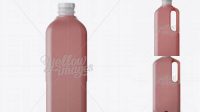 4575+ 2L Plastic Red Juice Jug PSD Mockup Side View Advanced Editable PSD