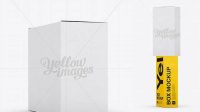 4576+ White Paper Box PSD Mockup 70° Angle Front View Eye-Level Shot Free Graphic Design Resource