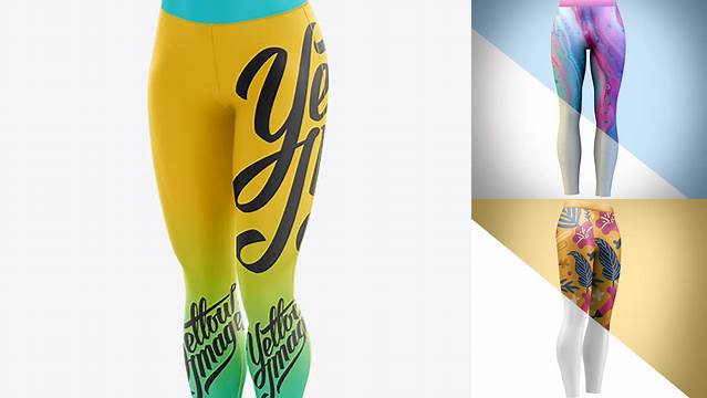 4577+ Leggings PSD Mockup / Halfside View Editable Graphic Design Files