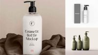 4579+ Cosmetic Bottle with Pump PSD Mockup Versatile Photoshop Freebie