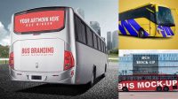 4585+ Back Bus Mockup Exclusive Free PSD Mockups