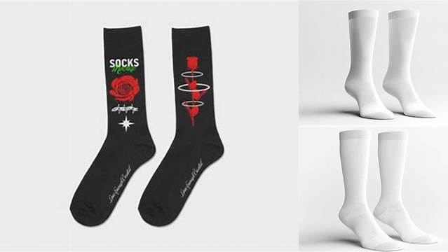 4585+ Long Socks Mockup High-Resolution Graphic