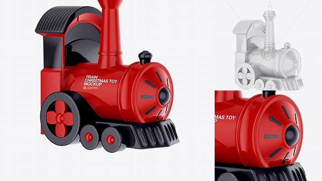 4588+ Glossy Train Christmas Toy PSD Mockup Custom Mockup PSD for Free